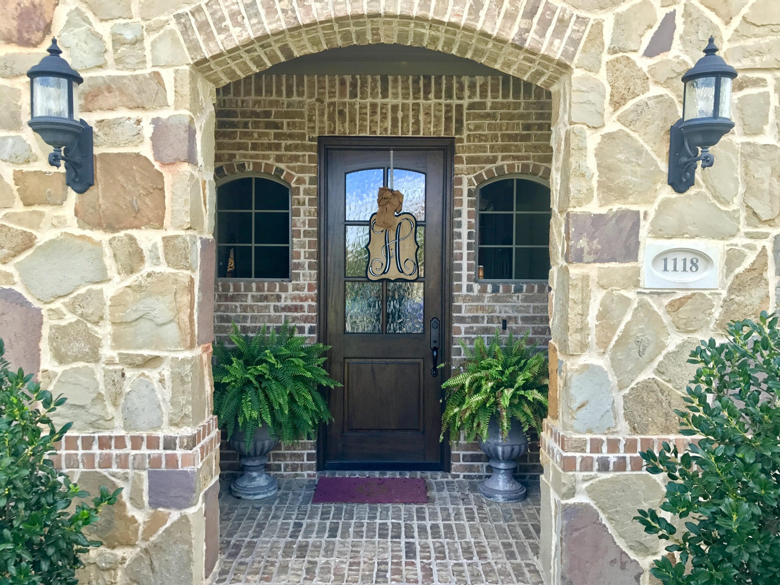 plants around front door