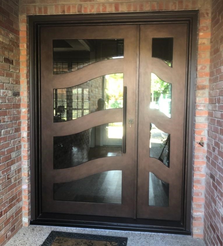 Custom Iron Door with Matching Sidelite