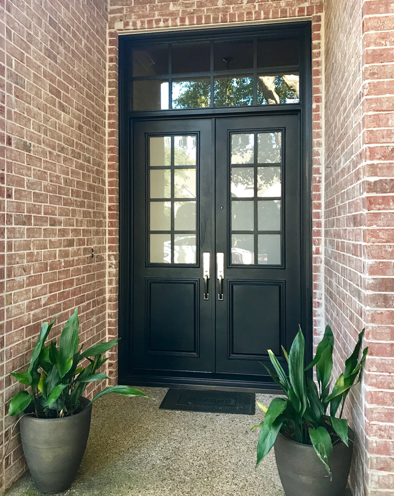 Double Iron Door with Transom