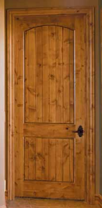 KA 2 Panel Arch Top Door with V-Grooves