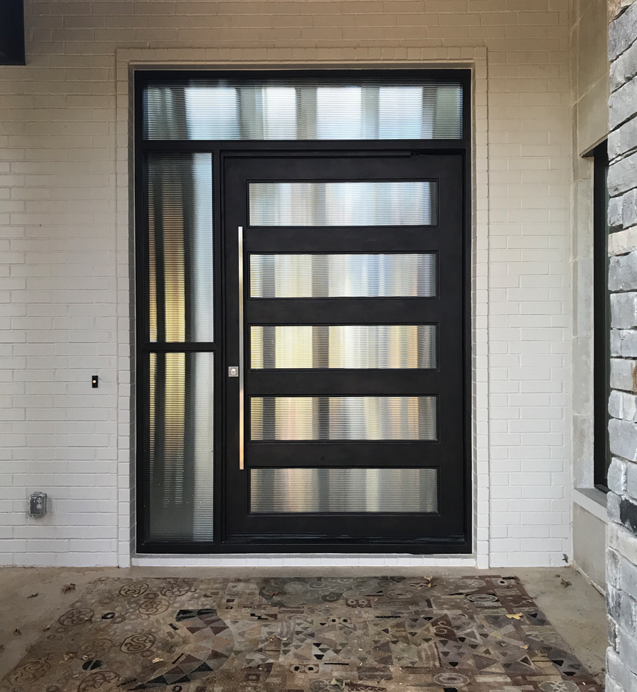 Modern Iron Steel Entry Door